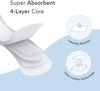 COTTONDIARY Organic Sanitary Pads Moderate- Organic Bladder Control and Postpartum Pads, 4-Layer Core with Leak Guard Technology, Postpartum (30 Count)